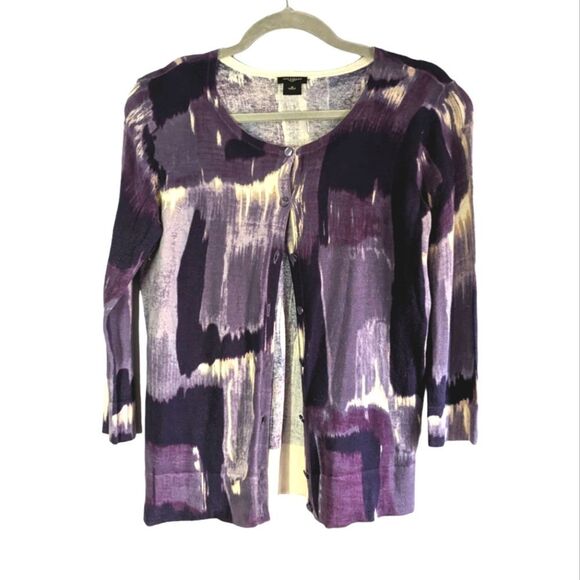 *Ann Taylor Purple Color Whisked Sweater Sz.M - Picture 1 of 4